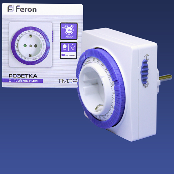 Таймер feron. Feron tm32. Розетка с таймером Feron tm32. Таймер выключения механический 220 в. Таймер Feron тм32, суточный мех. 16a.
