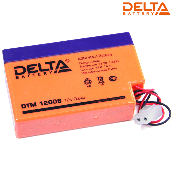 Батарея аккумуляторов с внутренним. Аккумуляторная батарея Delta DTM 12008. Аккумуляторная батарея Delta DTM 12008 12v 0.8Ah. Delta Battery DTM 12008. Аккумуляторы Дельта 12v 65f 620a.