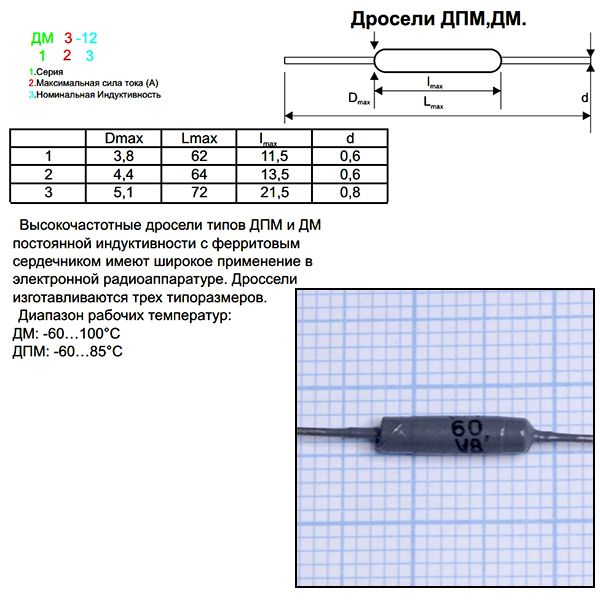 Дм 0 2. Дроссель высокочастотный l1 типа ДПМ-0.1. Дроссель ДПМ-0.1 характеристики. ДПМ дроссель 0-1200. Дроссель ДПМ 1.0 51мкгн.