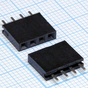 PBS-4 2,54 розетка 4к. на плату