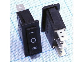 KCD3-101/D 250V/10A on-off-on переключатель