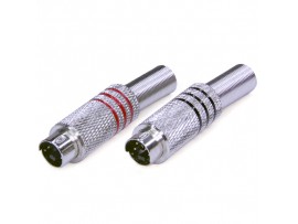 MDN-004 Вилка 4к.на кабель mini DIN-4 PREMIER