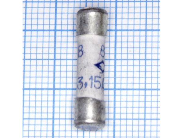 Пред.3,15(d=5;L=20) керам.ВП2Б-1В-3,15А/250В