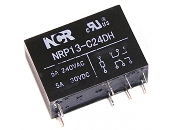 Реле 24VDC NRP13-C24DH 2C 5A/240VAC