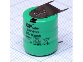 Аккумулятор 3,6V/80mAh 3pin 80BVHX3 NIMH