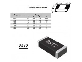 Чип рез.J2512-10 Ом/1Вт 5%