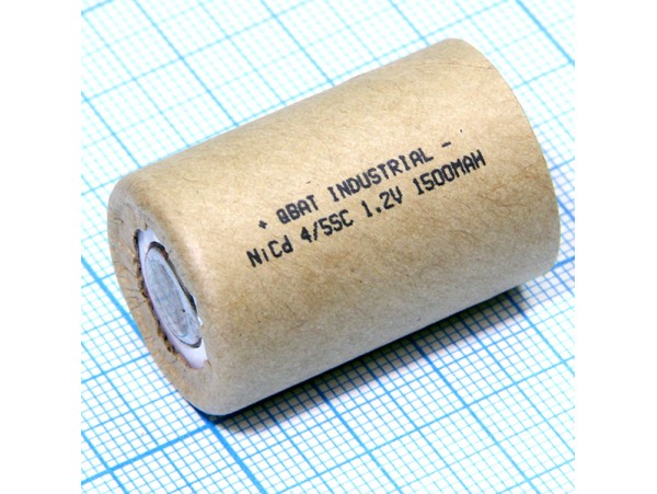 Аккумулятор 1,2V/1500 4/5SC (d=23;L=34) NICd