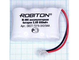 Аккумулятор 3,6V/600 Секция(3*d=14;L=30) Robiton T279