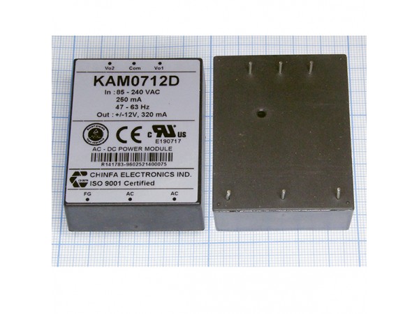 KAM0712D Преобразователь напряжения ~220V>±12V(320mA)