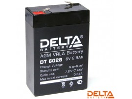 Аккумулятор 6V/2,8Ah DT6028 66х33х98 Delta
