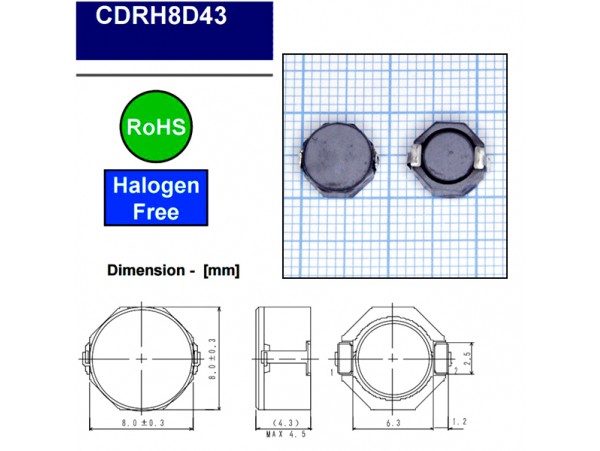 CDRH8D43-150 15мкГн