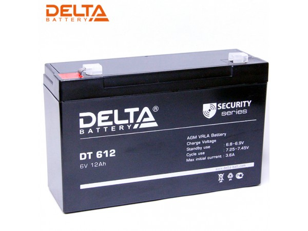 Аккумулятор 6V/12AH DT612 Delta 150x50x95
