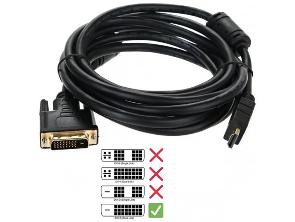 Шнур HDMI/DVI-D шт/шт 3м