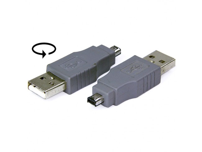 GCR переходник USB 2.0 MINIUSB / af открытый коннектор, штекер - гнездо. Переходник USB A USB И штекер гнездо. Универсальный переходник USB.