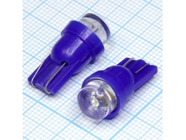 T10 1blue 8mm 140° LED bulbs лампа