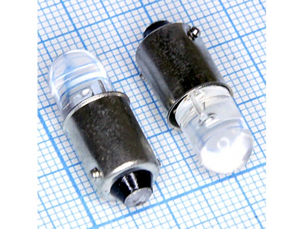 BA9S 1red 8mm 4-х 60° LED bulbs лампа