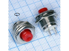 PSW-3-R 250V/0,3A off-(on) NO красная кнопка