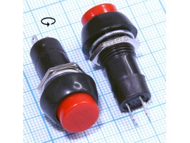 PB-305R 250V/1A off-on красная кнопка