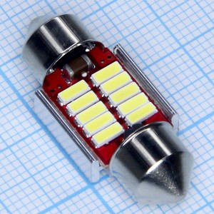 10 LED 30мм (W) лампа