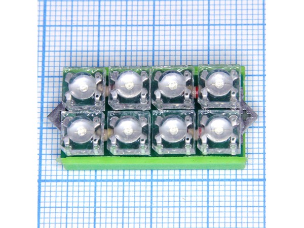 8 LED bulbs D-212G (R) зеленая  лампа