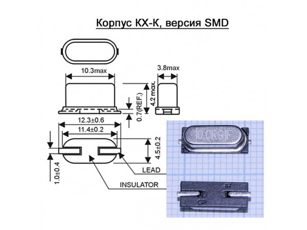 КВАРЦ 10,0МГц KX-K SMD