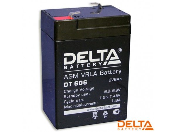 Аккумулятор 6V/6AH DT606 70х48х100 Delta