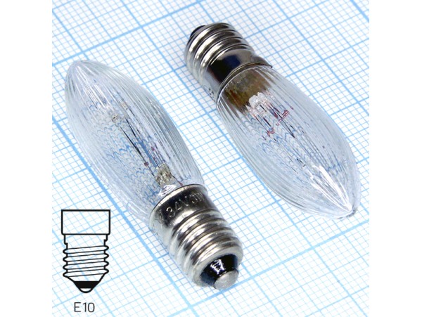 Лампа 55V3W E10 для горок и гирлянд