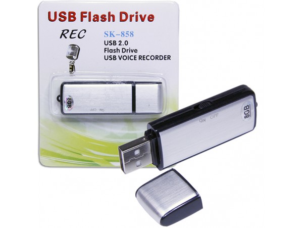 Диктофон 8GB  с USB-флеш-накопителем