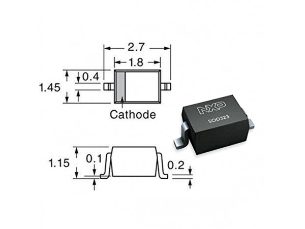 1N4448WS(100V/0,25A) Диод