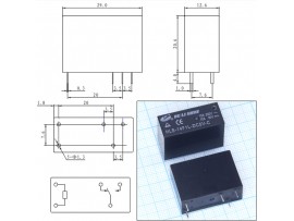 Реле 5VDC HLS-14F1L-DC5V-C 1C 10A/240VAC
