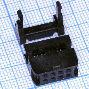 IDC-8(2,54) розетка 8к.(2х4) на шлейф