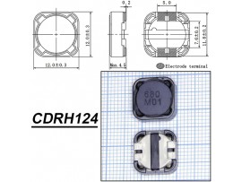 CDRH124NP-680MC 68мкГн/1,5А дроссель SMD