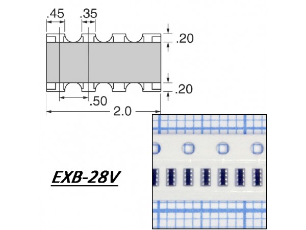 EXB-28V203JX (4х20кОм±5%) Сборка рез.