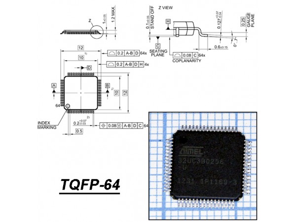 AT32UC3B0256-A2UT