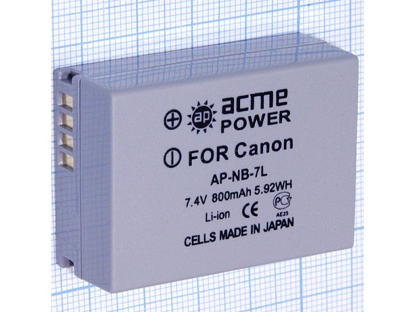 CANON NB-7L Аккумулятор 7,4V