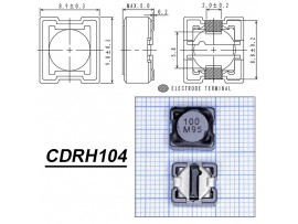 CDRH104NP-100MC 10мкГн чип. Дросс. SUMIDA