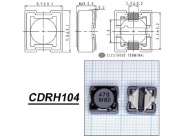 CDRH104NP-470MC 47мкГн чип. Дросс. SUMIDA