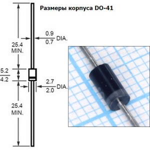 SF18 быстрый диод (1А,600В)