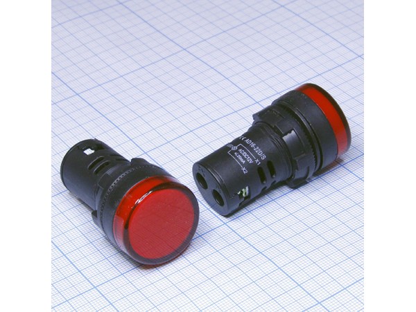 AD22DS[AD16-22D/S] 12V Лампа LED красная