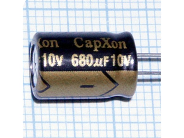 Конд.680/10V 0813 +105°C CapXon