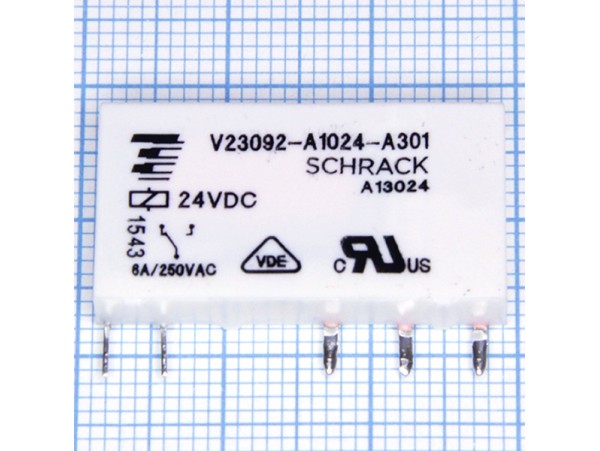 Реле 24VDC V23092-A1024-A301 1C 6A/250VAC