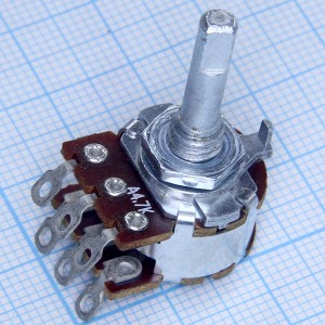 Резистор СП3-400 дМ 2 х 4.7 кОм А вал 3/20