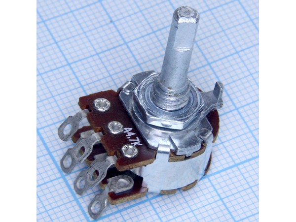 Резистор СП3-400 дМ 2 х 4.7 кОм А вал 3/20