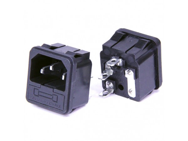 AC-003 вилка сетевая предохранитель/прибор/защёлка