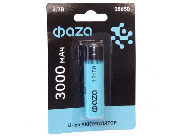 Аккумулятор 3,7V/3000 mAh 18650 (d=18;L=67) Фаzа б/защ.