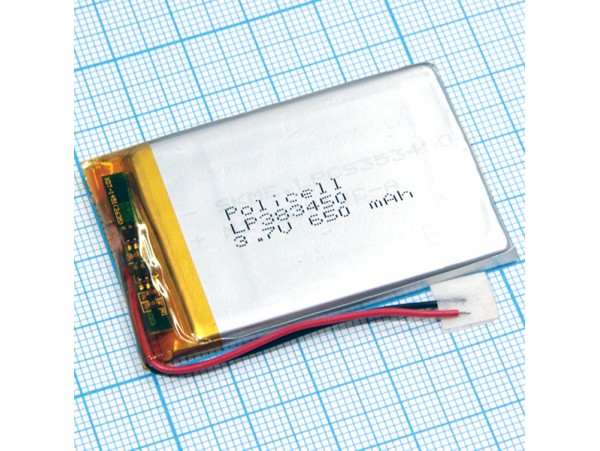 LP383450-PCM-LD Аккумулятор 3.7V 650mAh Li-POL
