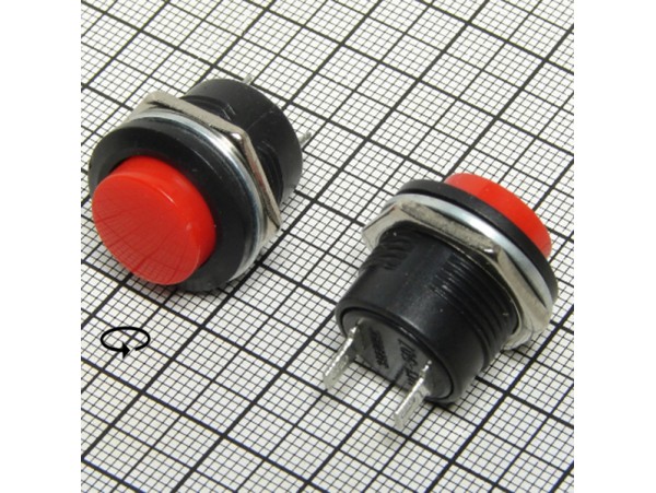 MJ-DS212H 250V/3A off-(on) красная кнопка