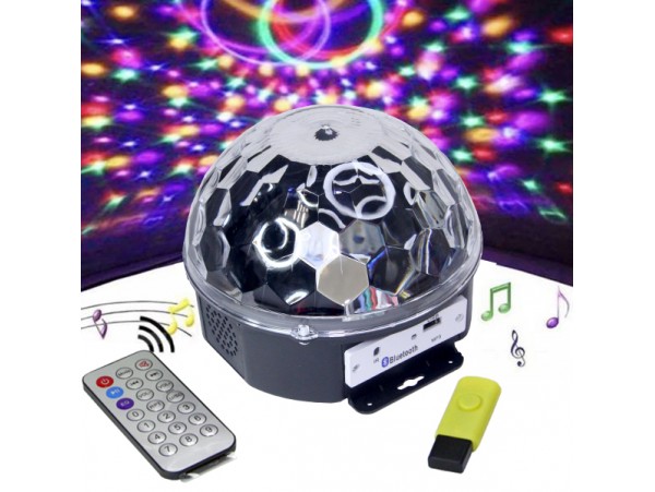 Лампа RGB/MP3 DiscoDoom с пду для световых шоу