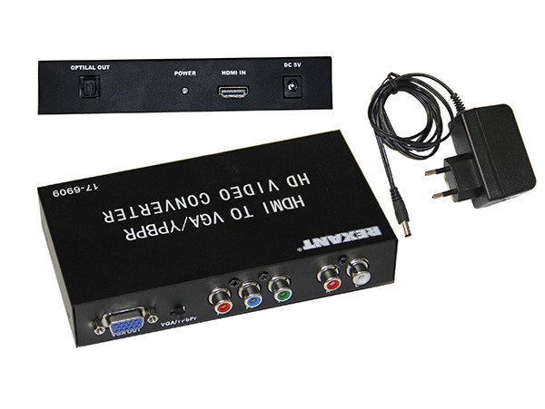 HDMI в YPbPr + VGA + S/PDIF + Stereo конвертор REXANT