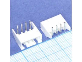 CWF-4R 2,54 вилка 4к.на плату угловая(L-KLS1-2.50-04-R)